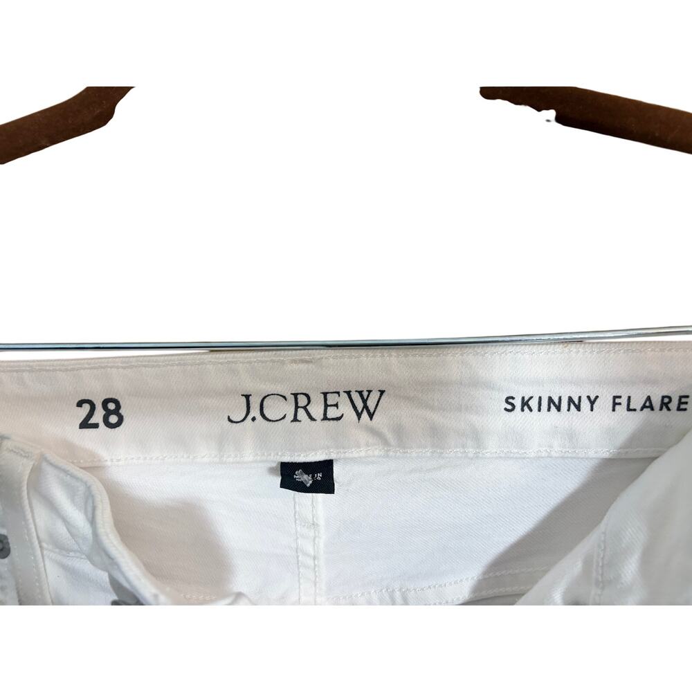J. Crew White Skinny Flare Jeans Women's Size 28 Modern Flare Denim Pants - Picture 7 of 7